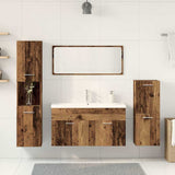 ZNTS 5 Piece Bathroom Furniture Set Old Wood Engineered Wood 3328913