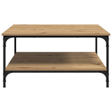 Coffee Table Artisan oak 80 x 80 x 40 cm Engineered Wood 883498