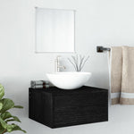 ZNTS 2 Piece Bathroom Furniture Set Black Engineered Wood 242557