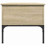 Coffee Table Sonoma Oak 100x50x45 cm Engineered Wood and Metal 845412