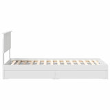 Storage Bed with Headboard White 90 x 200 cm Engineered Wood 3410833