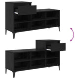Shoe Cabinet Black oak 102 x 36 x 60 cm Engineered wood 881044