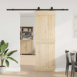 Sliding Door Hardware Kit 213 cm Steel Black 4009719