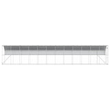 Against Wall Chicken Coop Silver 1200 x 100 x 215 cm 3434710