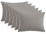 Cushion with Pillow HEERLEN 6 pcs Cloud Grey Fabric 926894