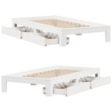 Bed Frame without Mattress White 90x200 cm Solid Wood Pine 3309009
