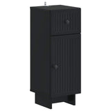 2 Piece Bathroom Cabinet Set EDE Black Engineered Wood 3417982