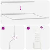 Retractable Awning White 400 x 300 cm Fabric and Metal 3330635