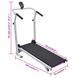Mini Treadmill Folding 93 x 36 cm Black 90884