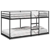 Bunk Bed without Mattress Black 100x200 cm Steel 4019879