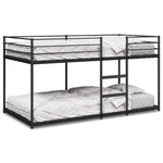 ZNTS Bunk Bed without Mattress Black 100x200 cm Steel 4019879