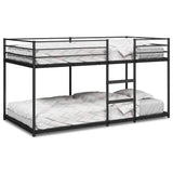 ZNTS Bunk Bed without Mattress Black 100x190 cm Steel 4019878