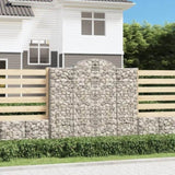 Arched Gabion Baskets 8 pcs 200x50x180/200 cm Galvanised Iron 3146410