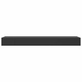 Floating Wall Shelf with Drawer Black 80x25x8 cm 288206