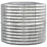 Garden Raised Bed Galvanised Steel 368x80x68 cm Silver 318967