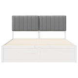 Bed Frame with Upholstered Headboard Light Grey 150 x 200 cm 3398228
