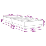 Floor Bed Frame Grey Sonoma 80 x 200 cm Engineered Wood 8009071