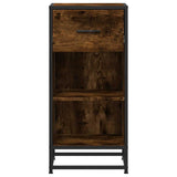 Sideboard Smoked Oak 35.5x35x76 cm Engineered Wood and Metal 848956