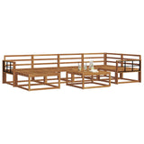 Outdoor Sofa Set 7 pcs Natural Solid Acacia Wood 3367867