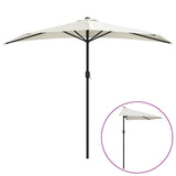 44587 Balcony Parasol with Aluminium Pole Sand 270x144 cm Half