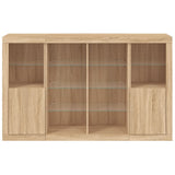 Sideboards with LED Lights 3 pcs Sonoma Oak Engineered Wood 3209137