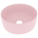 ZNTS Luxury Wash Basin Round Matt Pink 40x15 cm Ceramic 147010
