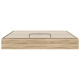 Ottoman Bed Frame Sonoma Oak 203 x 160 x 25 cm Engineered Wood 3409215