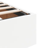 Ottoman Bed Frame without Mattress White Super King Faux Leather 3310832