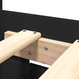 Bed Frame with Headboard without Mattress Black 180x200 cm Super King 3295542