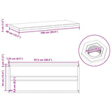 Wall Shelves 2 pcs 100x40x3 cm Black Stainless Steel 30287