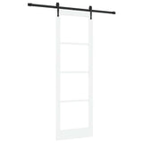 Sliding Door White 78 x 232 cm Solid Pine Wood and Glass 3332332