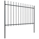 Garden Fence Steel Sturdy Rectangular Modern 277621