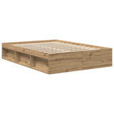 Bed Frame without Mattress Artisan Oak 160x200cm Engineered Wood 3328853