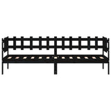 Day Bed without Mattress Black 80x200 cm Solid Wood Pine 840378