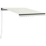 Manual Retractable Awning with LED 300x250 cm Cream 3055221