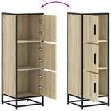 Highboard Sonoma Oak 35.5x35x106.5 cm Engineered Wood and Metal 849065