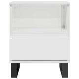 Bedside Cabinet High Gloss White 40x35x50 cm Engineered Wood 830640