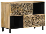 Side Cabinet 80x33x75 cm Solid Wood Mango 358239