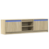 TV Cabinet with LED Sonoma Oak 180x34x50 cm Engineered Wood 3307914
