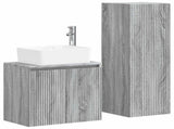 Bathroom Furniture Set 2 pcs Grey Sonoma 33 x 34.5 x 100 cm 3406129