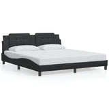 Bed Frame without Mattress "Zadar" Black 180x200 cm Super King Faux Leather 3208198
