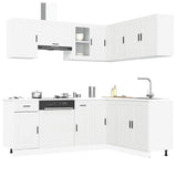11 Piece Kitchen Cabinet Set "Porto" White Engineered Wood 3314961