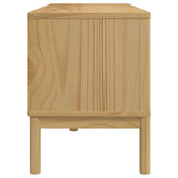 TV Cabinet FLORO Wax Brown 114x43x55 cm Solid Pine Wood 374014
