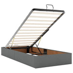 Ottoman Bed Frame without Mattress Dark Grey Single Fabric 3310917