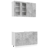 Kitchen Unit LYON 4 pcs Concrete Grey Engineered Wood 3438358
