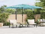 Garden Parasol with Steel Pole Blue 300x200x250 cm 4005094