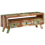 TV Cabinet Multicolour 110x30x40 cm Solid Reclaimed Wood 337063