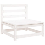 Garden Middle Sofa White Solid Wood Pine 805666