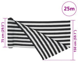 Privacy Net Anthracite and White 1.5x25 m HDPE 150 g/m 4003678