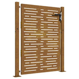 Garden Gate 100x125 cm Corten Steel Square Design 153252
